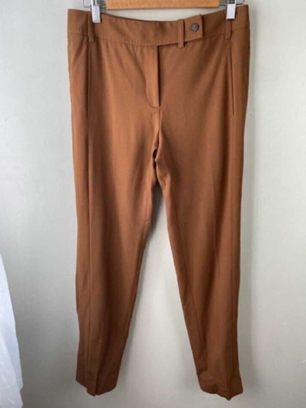 Gerard Darel Paris women’s golden brown mid rise wool blend pant size FR 36 US 4
